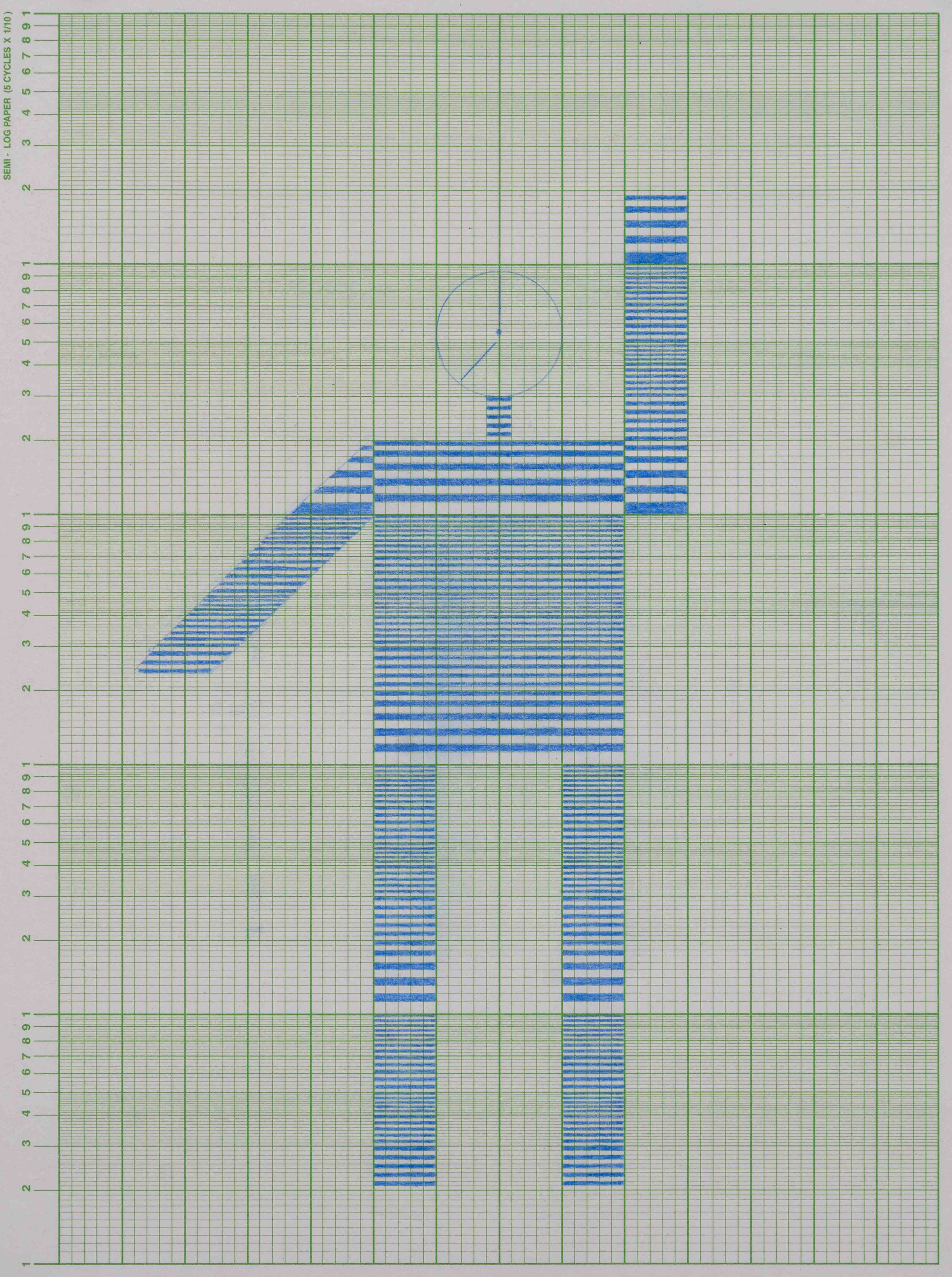 Koyal Raheja, pencil drawing on graph paper, contemporary